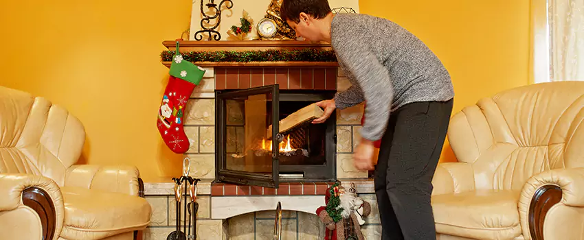 Rusted Metal Fireplace Restoration in Mercedes, Texas